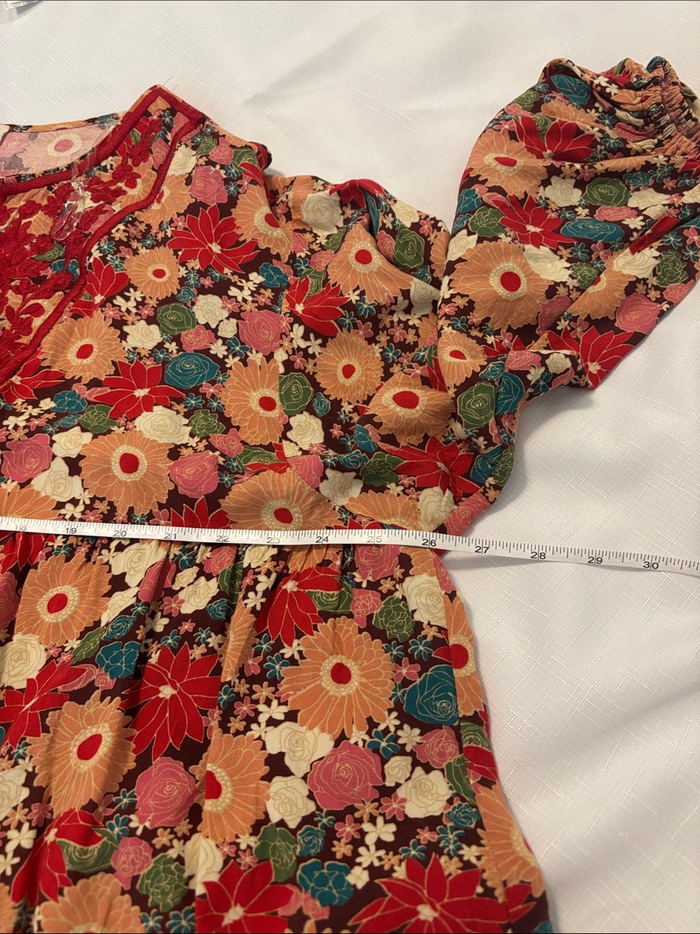 Savannah Jane Boho Floral blouse multi color SZ 2X plus size peasant embroidered - Picture 5 of 13
